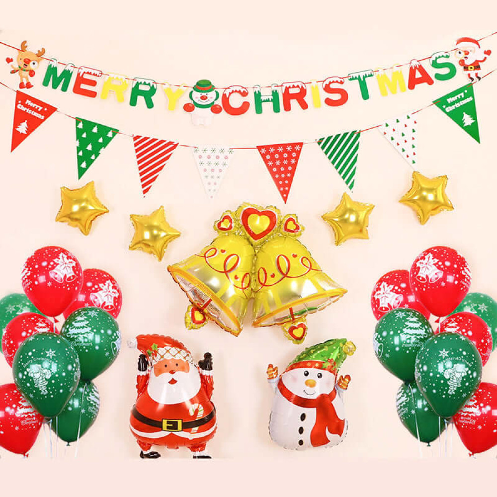 Christmas Balloon and Banner Set