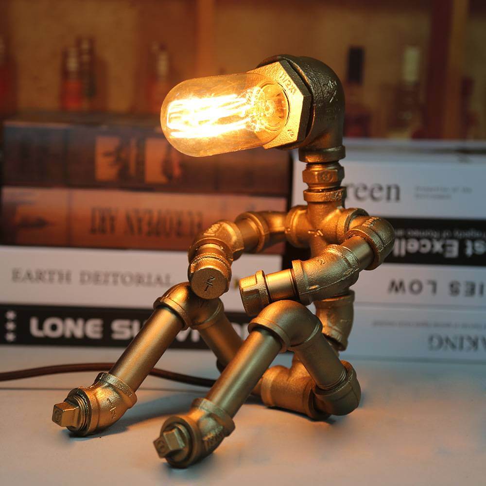 Water Pipe AquaBot Table Lamp
