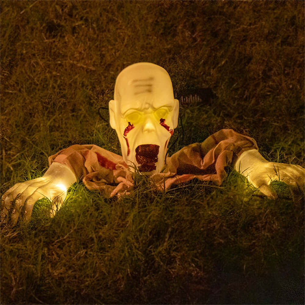 Halloween Decoration - Outdoor Lighted Zombie Skeleton