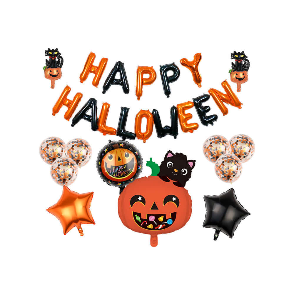Halloween Party Decorations Balloon Kits Happy Halloween Banner for Halloween Theme Party