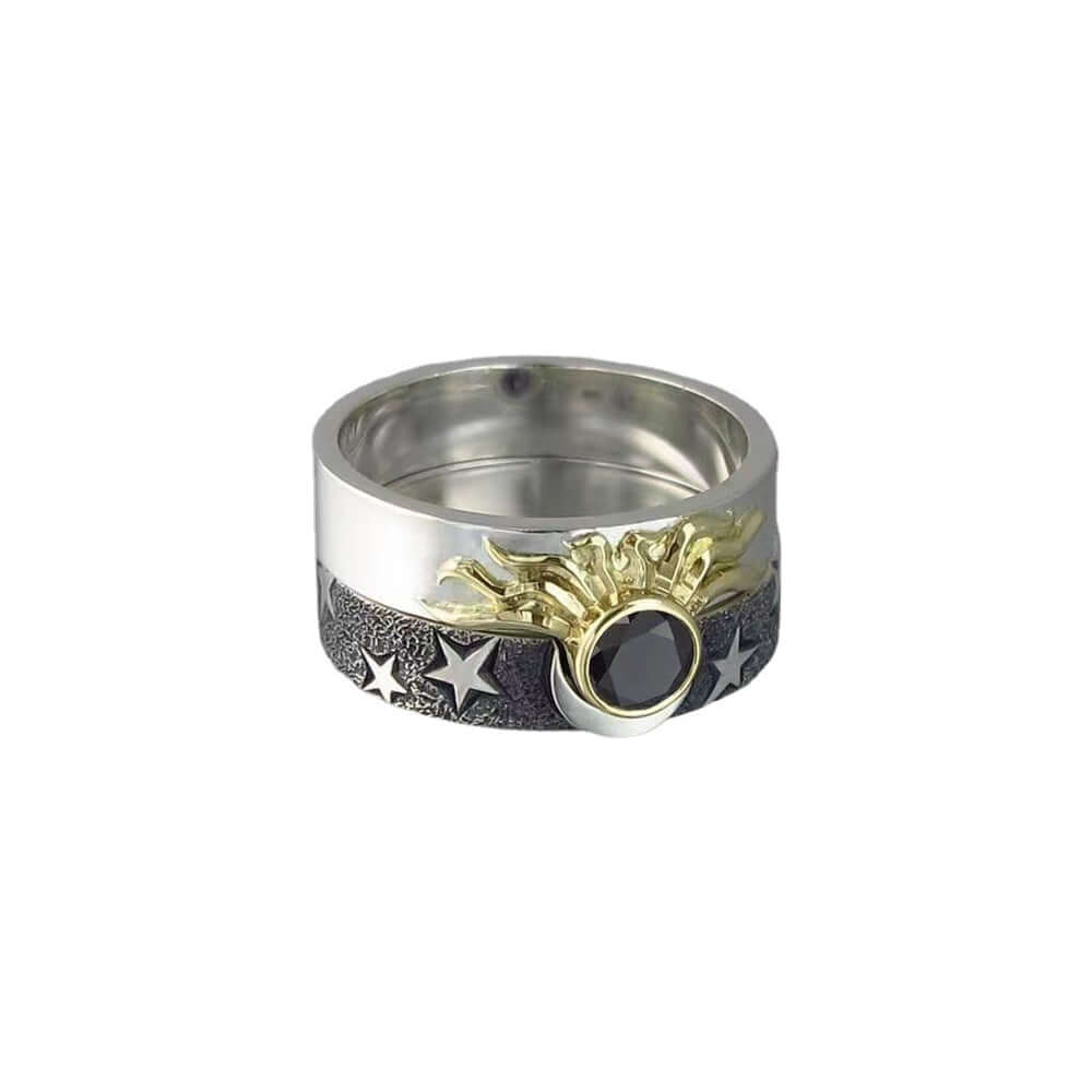 Sun and Moon Matching Rings Couples Ring Jewelry Gift for Lovers